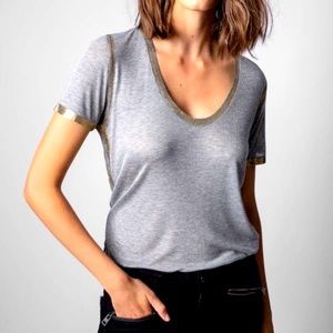 Zadig & Voltaire Gray Tino Tee Shirt